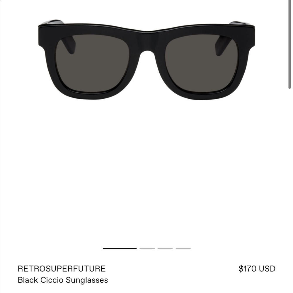Matte black retrosuperfuture sunglasses